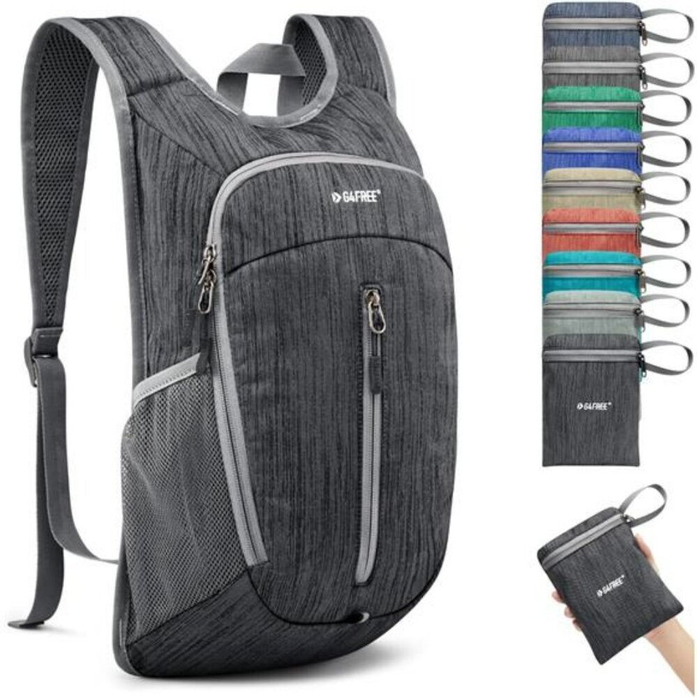 Lightweight foldable hiking backpack small 10L packable travel daypack water res